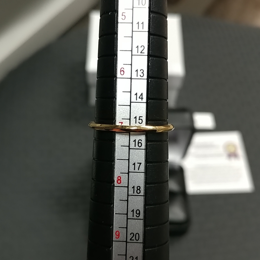 .50 ct. Black Diamond Band 14K Yellow Gold Ring Seven Round Stones Size 7 - Picture 5 of 16